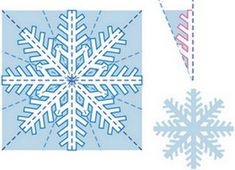 snowflakes are shown in different shapes and sizes