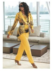 Look stunning in this 3-piece yellow gold pant suit set from Ashro. Perfect for formal occasions like weddings, parties, and business events, this suit features a yellow color and a metal theme that will make you stand out from the crowd. The set includes a jacket, top, and pants, all made from comfortable polyester fabric that is suitable for summer and spring seasons. This suit set is designed for regular size women and comes in size 10. The style is a pant suit that is perfect for travel and Pant Suit Set, San Simeon, Afrocentric Fashion, Church Attire, Gold Pants, Church Suits, Yellow Pants, Summer Yellow, Pant Suit