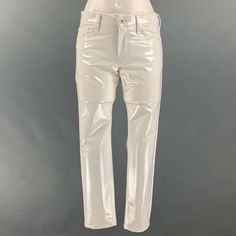 Junya Watanabe Comme Des Garcons Ad 2019 Pants Comes In A White Polyester Leather Like Material Featuring A Straight Leg, Jean Cut With Five Pockets, And A Zipper Fly Closure. Made In Japan.New With Tags. Marked: S Measurements: Waist: 31 Inches Rise: 7.5 Inches Inseam: 24 Inches Sui Generis Reference: 127402 Category: Casual Pants More Details Brand: Junya Watanabe Gender: Female Size: S Color: White Fabric: Polyester Pattern: Solid Style: Jean Cut Condition: 1. New Wtih Tags Age Group: Adult Sui Generis Designer Consignment Is An Award Winning Fashion Resale Store For Women & Men. Located In San Francisco. The New York Times, Gq, Refinery29, Goop, Forbes White Leather Pants, Resale Store, Junya Watanabe, Consignment Stores, White Fabric, Comme Des Garcons, White Fabrics, White Leather, Gq