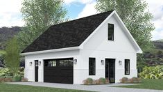 this is an artist's rendering of the garage plan