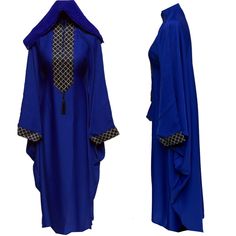 Blue Batwing Abaya Farasha Jalabiya Arab Dress With Stone Works , comes in original plastic wrap with Hijab included. Beautiful material with a premium feel. Exclusive new design Abaya.      Latest new design!  Comes with scarf  stone works  It comes with 2 belt inside that allow you to adjust the size   Colour: blue  material : nida  Suitable for easy iron.   Do not tumble dry.  Dry clean  The scarf is free and it may be little different in colour and design   Abayas are known by many name such as modest Islamic clothing, jilbab, jalabiya Arab rob, long dress, Muslim clothing, Kimonos, Hijab. However, they serve the same purpose: to cover. Other models are usually kaftans, cut from light, flowing fabrics like crepe, georgette, nida, and chiffon. Other known styles are open ,closed front, Blue Long Sleeve Agbada For Eid, Blue Long Khimar For Eid, Long Blue Khimar For Eid, Blue Long Sleeve Thobe For Eid, Blue Agbada With Dabka Detail, Blue Abaya For Eid, Blue Long Abaya For Eid, Long Blue Abaya For Eid, Blue Dabka Maxi Length Abaya