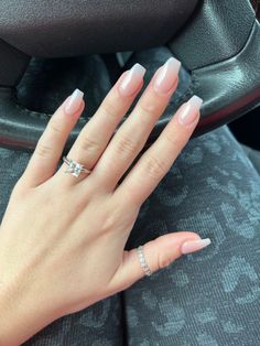 Confirmation Nails Simple, Put It In Neutral Opi, Pink And White Ombre Nails, Ombre Nail Ideas, White Ombre Nails, Pink And White Ombre, Neutral Nails Acrylic, Ballerina Acrylic Nails, Opi Nail Colors