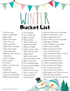 the winter bucket list for kids