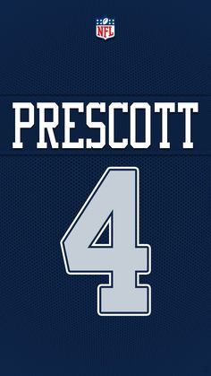 the number four jersey is shown in blue and white