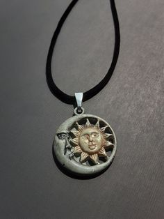 Witchy Boho Jewelry, Witchy Hippie Aesthetic, Sun Moon Necklace, Sun And Moon Pendant, Sun And Moon Necklace, Inexpensive Jewelry, The Sun And Moon, Celestial Sun