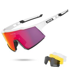 PRICES MAY VARY. 【4 Interchangeable Lens】KAPVOE cycling Glasses equipped with 4 interchangeable UV protection lenses, but only the black lens is polarized. Restore true color, eliminate reflected light and scattered light. HD Clear lenses suitable for cloudy In low-light environments, the vision is clear. Yellow lenses are suitable for night and dark environments, enhancing light. 【Polarized & UV400 Protection】: The use of polycarbonate polarized HD coating mirror lenses have excellent optical q Fall Sunglasses, Reflected Light, Professional Cycling, Cycling Sunglasses, Cycling Glasses, Women Sports, Sports Sunglasses, The Vision, Man Running