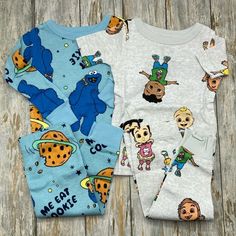 Tight Fit Pajamas 1 Long Sleeve Set And, 1 Short Sleeve Set 100% Cotton Pull On Machine Washable Mermaid Pajamas, Long Pajama Pants, Mickey Mouse Pajamas, Dinosaur Pajamas, Girls Pjs, Disney Pajamas, Cotton Pjs, Carter Kids, Striped Pyjamas