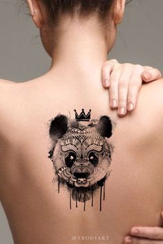 Simple Panda Tattoo Ideas for Female – Big Inspirational Tats – www.MyBodiArt.com