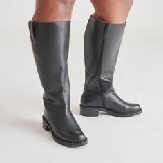 GLORY H2O EXTRA WIDE CALF BOOTS BLACK LEATHER – Dolce Vita Calf Black Boots, Extra Wide Calf Boots, Boots Waterproof, Wide Calf Boots, Chunky Block Heels, Wide Calf, Wide Boots, The Glory, Calf Boots