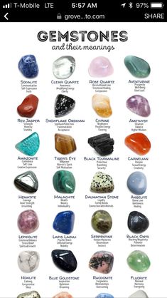 Crystals Chart, Gemstones And Their Meanings, Types Of Rocks, Small Wave Tattoo, Gemstones Chart, Crystal Healing Chart, Spiritual Crystals, Gemstone Meanings, Crystal Healing Stones