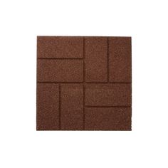 a brown brick wall with four squares on top and one square in the middle, against a white background