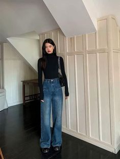 Korean Denim Outfit, Korean Fall Outfits, Fall Outfits Korean, Jenifer Aniston, Best Winter Outfits, Cute Modest Outfits, Casual College Outfits, Korean Casual Outfits, Casual Day Outfits