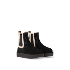 LOUIS VUITTON® - Aspen Chelsea Ankle Boot - Black Luxury Ankle-high Chelsea Boots For Fall, Luxury Ankle-high Chic Chelsea Boots, Luxury Ankle-high Chelsea Boots, Luxury Leather Ankle-high Chelsea Boots, Luxury Ankle-high Chelsea Boots With Lug Sole, Louis Vuitton Boots, Chelsea Ankle Boots, Duffle Bag Travel, Leather Denim