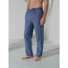 Season:Spring   Fall; Fabric:100% Linen,French Linen; Gender:Men's; Style:Fashion,Classic Style; Occasion:Casual,Daily,Holiday; Fit Type:Regular Fit; Function:Comfort,Breathable; Waistline:Mid Waist; Pattern:Plain; Design:Straight Leg,Elastic Waist,Drawstring; Pants Type:Casual Pants,Linen Pants,Trousers; Fly Type:Elasticity,Drawstring; Front page:FF; Listing Date:11/09/2023; Hips:; Length:; Waist: Relaxed Fit Denim Blue Bottoms With Drawstring, Comfortable Blue Pants For Spring, Comfortable Blue Spring Pants, Comfortable Blue Drawstring Pants, Comfortable Relaxed Fit Blue Bottoms, Comfortable Blue Relaxed Fit Bottoms, Non-stretch Straight Leg Bottoms With Drawstring, Casual Blue Pants With Drawstring, Comfortable Blue Relaxed Fit Pants