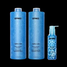 super-sized hydration set | amika Amika Shampoo And Conditioner, Preppy Haircare, Amika Hydro Rush, Amika Shampoo, Haircare Essentials, Dream Routine, Hair Care Routine Products, Amika Hair Products, Skin Care And Hair Care