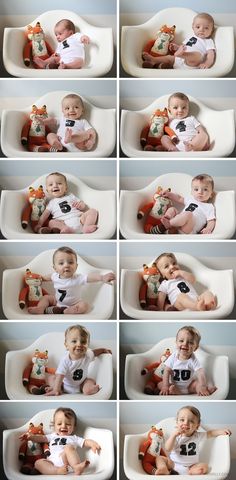 many pictures of babies in different stages of development