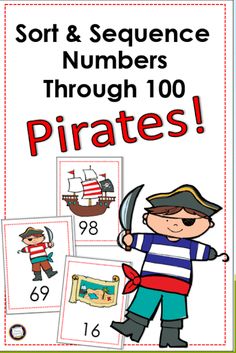 a pirate themed sort and sequence numbers through 100