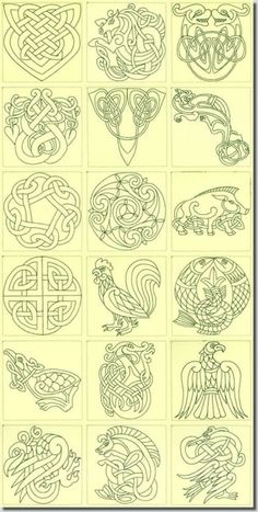 an image of celtic symbols and their meanings