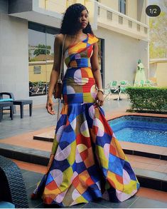 African wax African print Ankara mermaid fishtail dress | Etsy Style Collab, Unique Ankara Styles, Swag Dress, Mode Prints, Ankara Long Gown Styles, African Prom Dresses, Dresses African, Ankara Gowns, Diesel Punk