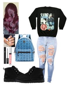 "i love this " by lanadabest on Polyvore featuring MCM, LancÃ´me and Victoria's Secret Outfits With Black Uggs, Black Uggs Outfit, Uggs Black, Cute Nike Outfits, Black Uggs