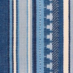 a blue and white striped fabric