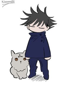 a drawing of a boy and his dog with the caption that says, i love you