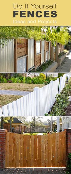 the fence is made out of wooden boards