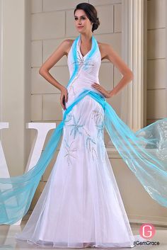 Beaded white with blue colored wedding dress Tiffany Blue Wedding Gown, Turquoise And Gold Wedding Dresses, Wedding Dresses Under 500 Dollars Colored, Teal Gold And White Dress, Purple White Blue Topaz Wedding Dress, Cheap Blue Wedding Dresses, Aqua Beach Wedding Dress, Ombre Mermaid Wedding Dress, Little Mermaid Beach Dress