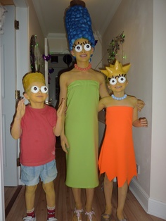 three people dressed up as cartoon characters