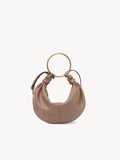 Chloé Small Bracelet Hobo Bag In Grained Leather | Chloé US Chloe Bracelet Bag, Bracelet Bag, Espadrilles Sneakers, Chloe Handbags, Basket Tote, Small Bracelets, Top Handle Bags, Beaded Handbag, Beautiful Handbags