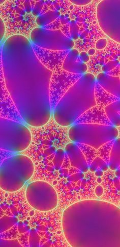 an abstract background consisting of circles and bubbles in pink, blue, and purple colors