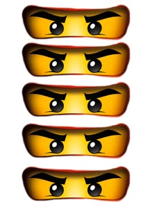 four skateboards with different eyes on them, one is yellow and the other is red