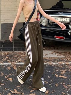 TAVIMART - Sports Pants for Women Y2k Fashion Stripe Patchwork Casual Sweatpants Harajuku Summer Wide Leg Trousers Oversize Joggers 1Measurement In CM size Waist(cm) Hips (cm) Pant Length(cm) Thigh CIR(cm) S 68 96 98 56 M 72 100 99 58 L 76 104 100 60 XL 80 108 101 62 XXL 84 112 102 64 XXXL 88 116 102 66 4XL 92 120 102 68 Sporty Wide Leg Pants For Streetwear, Trendy Baggy Pants For Sports, Trendy Wide Leg Sports Pants, Trendy Wide Leg Sweatpants For Sports, Trendy Wide Leg Sports Bottoms, Spring Wide Leg Cargo Pants For Sports, Spring Wide Leg Cargo Sports Pants, Sportswear High-waist Pants For Streetwear, Sportswear High Waist Pants For Streetwear