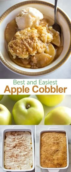 apple cobbler recipe with apples and ice cream