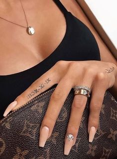 Baker Tattoo, Quote Tattoo Ideas, Roman Numeral Tattoos, Small Finger Tattoos, Finger Tattoo For Women, Finger Tats, Hand And Finger Tattoos, Finger Tattoo Designs, Quote Tattoo