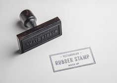 a rubber stamp with the words rubber stamp next to it