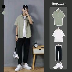 Ootd Cowok Casual, Outfit Cowok Simple, Ootd Cwo, Outfit Cowo, Uniqlo Outfit, Outfit Cowok, Kpop Fashion Men, Spiritual Fashion, Minimalist Fashion Men