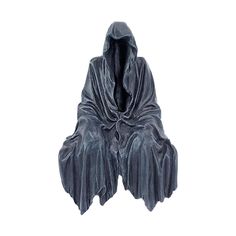 a statue of a hooded figure with a hood on it's head and hands in the shape of a cloak