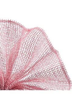 a pink netted object on a white background