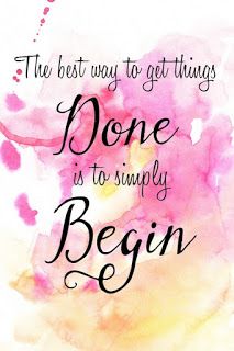 an instagram page with the words,'the best way to get things done is to simply begin '