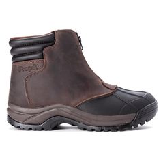 PRICES MAY VARY. Rugged scotchgard-treated, durable leather upper with molded rubber toe for weather resistance Vaporex heat-retaining insole system for extra insulation and cushion Thinsulate lining for extra warmth on cold days Sealtex waterproof bootie construction Zip closure for easy on and off Rugged Leather, Mens Shoes Boots, Waterproof Boots, Casual Boots, The Worst, Brown Boots, Snow Boots, Leather Fashion, Shoes Online