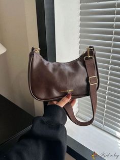 BirdinBag - Corduroy Mini Hobo Bag with Coin Purse Simple Purse, Purse Outfit, My Style Bags, Everyday Purse, Brown Crossbody Bag, Brown Leather Bag, Leather Coin Purse, Brown Purses, Pretty Bags