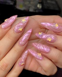 3d Gel Nails, Stilleto Nails Designs, Nail Design Inspiration, Really Cute Nails, Nails Pink, Manicure Y Pedicure, Fire Nails