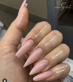 Different Nail Shapes, Simple Acrylic Nails, Dots Nails, Pink Nail, Acrylic Nails Coffin