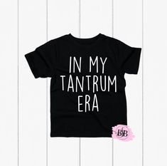 Funny Toddler Shirt, Era Shirt, Mothers Day Gift, In My Toddler Era, Trendy Kid Shirt, Tantrum Shirt, In My Tantrum Era Shirt, In My Mom Era The design is adhered to the shirt with a premium professional heat press for optimum quality! I use TOP Quality Shirts. The shirts are VERY SOFT!! The shirts are true to size. Shirts ship out within 1 business days (MON-FRI) or less and take an additional 2-5 days to arrive. Each shirt is custom and made special just for your little one.  Subscribe to Our Youtube Channel: BiteSizeBlessin https://www.youtube.com/channel/UCgIwKj2LgETFAzb_VbzKf2w Follow us on Instagram (@bitesizeblessin) for giveaways, exciting news, and the first to know about new products. Please verify that your mailing address is correct before submitting the order. Please message m Cricut Clothes, In My Mom Era, Funny Toddler Shirt, Funny Toddler, Toddler Humor, Mom Era, Trendy Kids, Exciting News, Cricut Projects