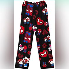 Size Small Brand New Spiderman Pants, Spiderman Clothes, Spider Man Hello Kitty, Spiderman Black, Christmas List, Women's Intimates, Spiderman, Pajamas, Hello Kitty