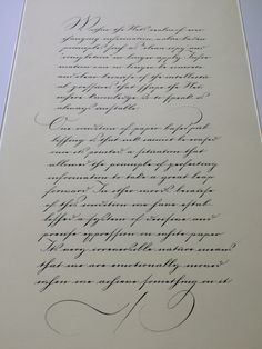 an old handwriting with cursive writing on it