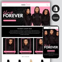 the website design for nicki jane's hair salon