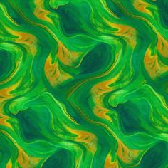 an abstract green and yellow background with swirly lines in the center, on top of each other