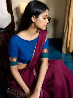 Boatneck Blouse Designs, Boatneck Blouse, Saree Beautiful, Indian Wedding Fashion, Latest Blouse Designs Pattern, Indian Sari Dress, Lehenga Blouse Designs, Blouse Back Neck Designs, Patch Work Blouse